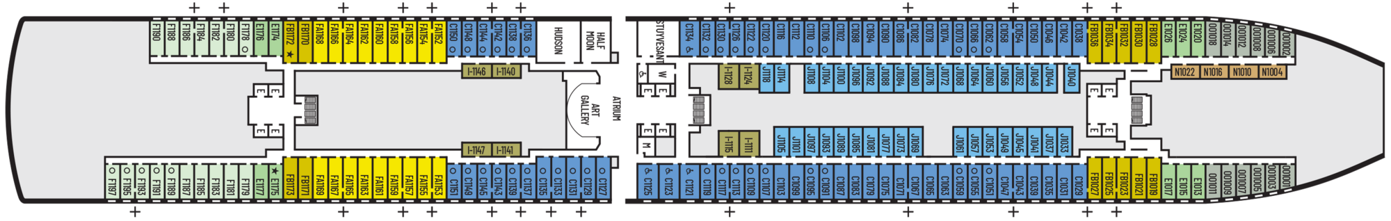 Deck 1 - Main Deck plan